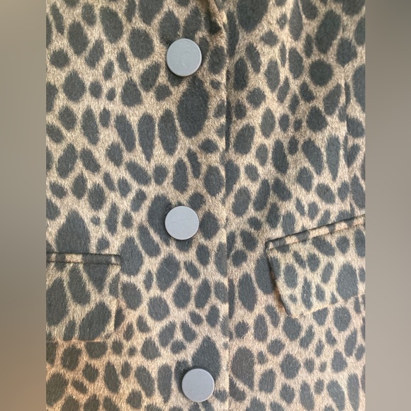 Shelli Segal WM SZM Fitted Animal Print Mid Length Jacket Contemporary Career - Picture 9 of 16